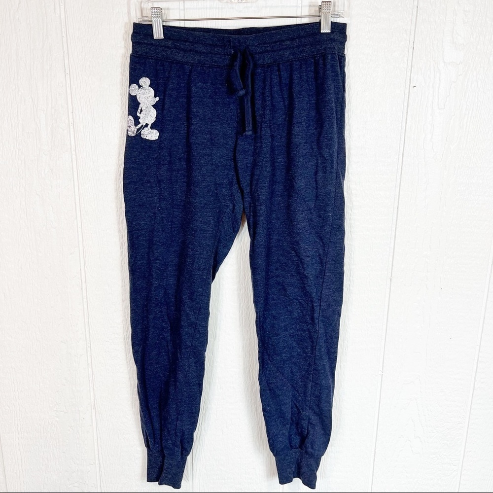Disney Mickey Mouse Navy Blue and White Joggers